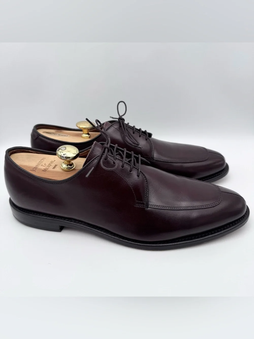 Allen Edmonds Delray Dark Brown Leather Split Toe Oxford Dress Shoes Men's 10.5C
